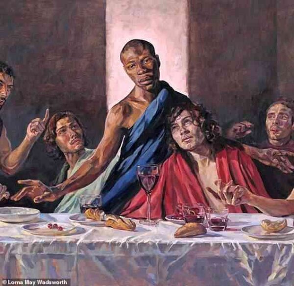 В старинном британском соборе появилась "Тайная вечеря" с чернокожим Христом