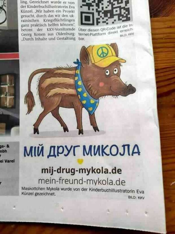 «Мой друг Мыкола»: немецкая пресса изобразила украинских беженцев в виде свиньи-хиппи